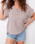 Giuliana Side Slit T Shirt