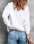 Brinley Chenille Lucky Pattern Sweatshirt