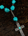 Giana Peacock Cross Pendant Necklace