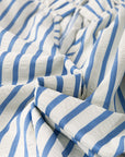 Stripe Knotted 3/4 Sleeve Notched Neck Mini Dress