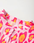 Leopard Balloon Sleeve Button-Up Shirt