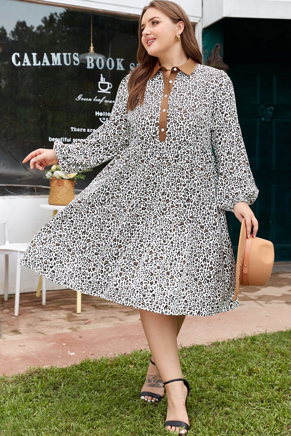 Ayah Sleeve Loose Mini PLUS Dress