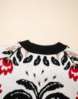 Selene Print Front Knit Cardigan