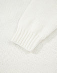 Western Bow Tie Boots Embroidered Drop Shoulder Sweater