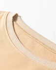 Khaki Exposed Seam Floral Mixed Patchwork Relaxed Plus Size Top