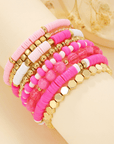 Dallas Beaded Elastic Bracelet Set