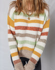 Vivian Stripe Crew Neck Sweater