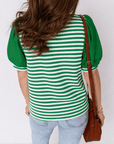 Leighton Short Sleeve Patchwork Blouse