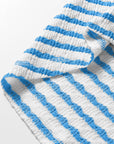 Stripe Textured Patchwork Short Sleeve T-Shirt