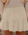 Plus Size Boho Frilled Elastic Waist Shorts