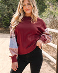 Hollihanna Sleeve Raw Seam Sweatshirt