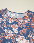 Floral Mesh Long Sleeve Top