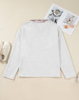 Olivia Patchwork Zipped Collar Pullover