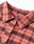 Plaid Button-Up Distressed Hem Long Sleeve Shirt