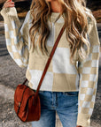 Vivifira Print Drop Shoulder Sweater