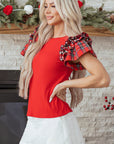 Beatriz Ruffle Short Sleeve PLUS Blouse