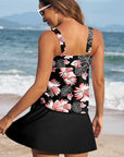 Colorblock Tankini Top and Skort Swim Set