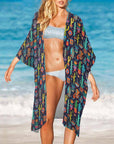 Baha Ranch Crazy Cactus Lady Duster Kimono Coverup