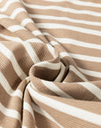 Stripe Tie V-Neck Sleeveless Midi Dress