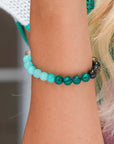 Gemma Crystal Beaded Elastic Bracelet