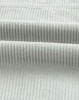Solid Corduroy Raw Hem Cropped Jacket