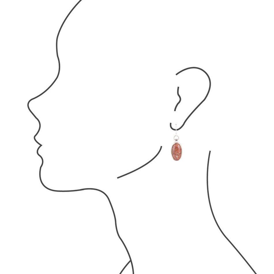 Eternally Orange Sponge Coral Earrings - Sterling