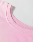 Pink Colorblock Patchwork Drop Shoulder Plus Size Sweatshirt