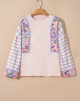 Margaret Ricrac Trim Floral Blouse