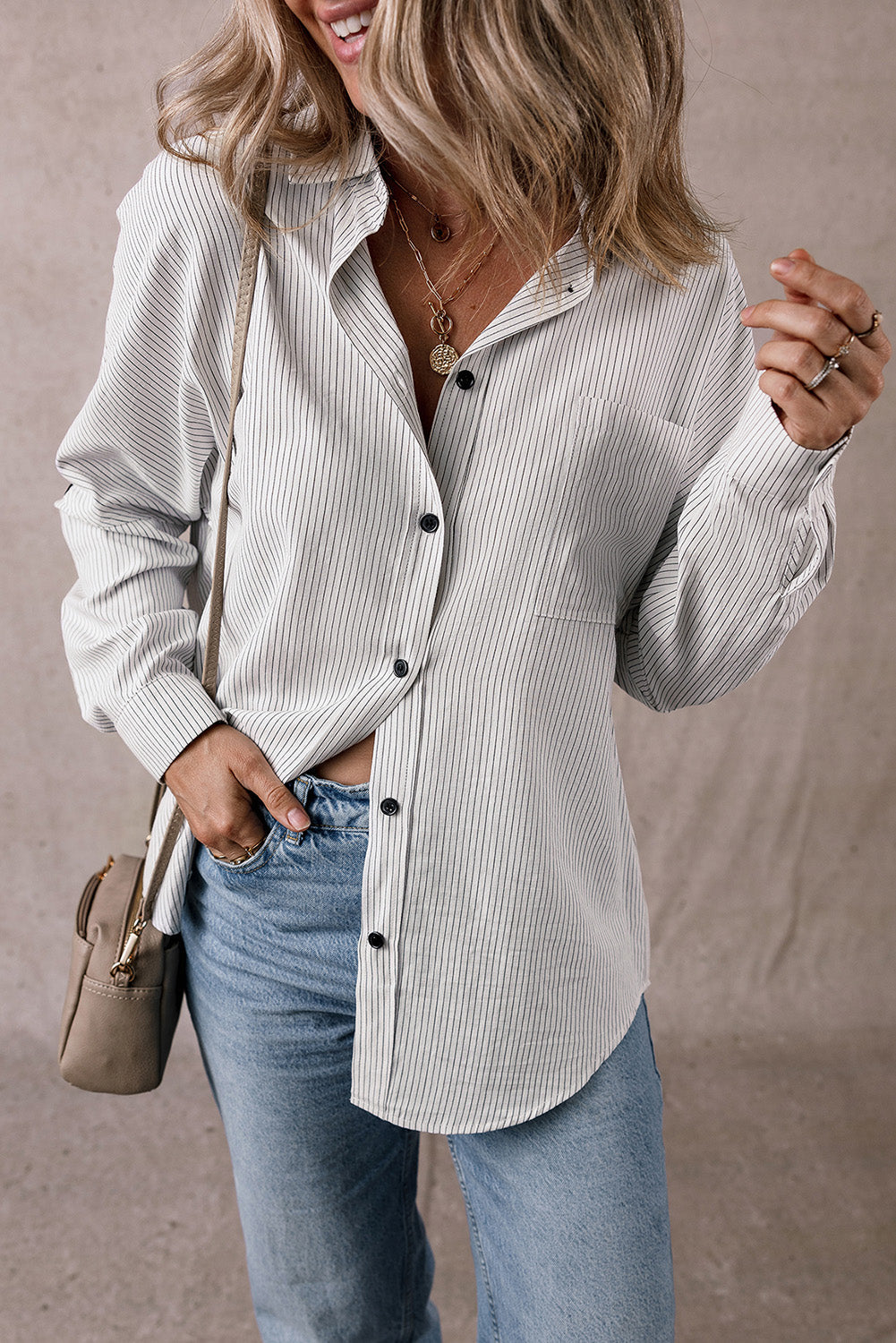 Zazita Tab Sleeve Long Shirt