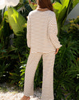 Stephanie Stripe Collared Pullover Set