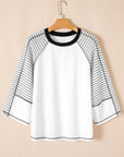 Alaia Sleeve Raglan Patchwork Top