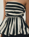 Stripe Bubble Tube Top