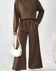 Textured Top and Pants Set
