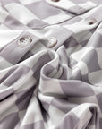 Checker Flap Pocket Button Front Shacket