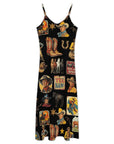 Baha Ranch Vintage Cowboy Collage Western Sun Dress