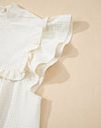 Ava Trim Waffle Knit Blouse