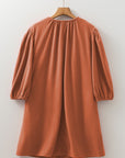 Yaranina Pleated Corduroy Mini Dress