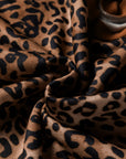 Leopard Contrast Trim Top and Pants Set