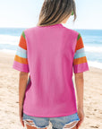 Marianna Eyelet Casual Sweater Top