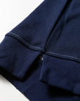 Blue Stripe Contrast Stitched Detail Color Block Patchwork Plus Size Sweatshirt