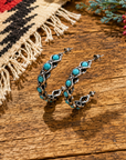 Fashion Turquoise Vine Hoop Earrings