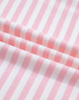Stripe Drop Shoulder Top & Buttoned Pants Set