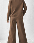 Textured Top and Pants Set