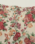 Floral Scallop Hem Button Front Mini Skirt