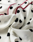 Polka Dot Collared Long Sleeve Buttoned Shirt