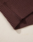 Brown Cowgirl Fashion Print Casual Sweater