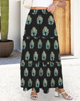 Baha Ranch Turquoise Naja Southwestern Tiered Prairie Maxi Skirt