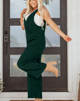 Elle Corduroy Patched Sleeveless Jumpsuit