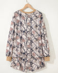 Woodland Camo Long Sleeve Top & Short Set