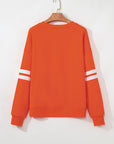 Varsity Stripe Drop Shoulder Oversized Sweatshirt